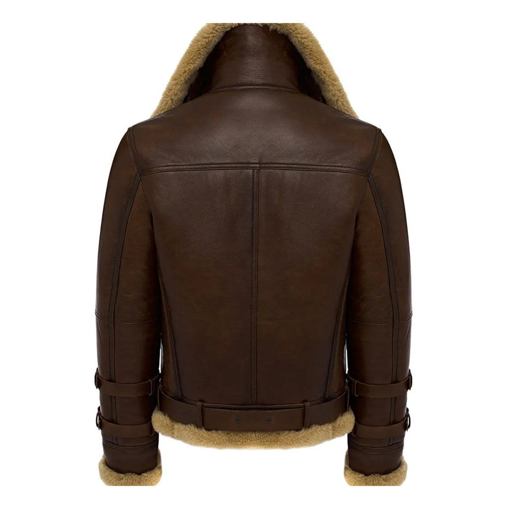 Mens RAF Douglas Aviator Shearling Bomber Jacket