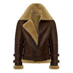 Mens RAF Douglas Aviator Shearling Bomber Jacket