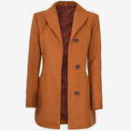 Barbara Rust Wool Coat For Women