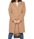 Womens Beige Knee Wool Coat