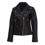Elegant Womens Black Leather Jacket