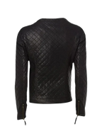 Quilted Womens Black Leather Jacket