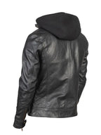 Men Black Leather Biker Jacket