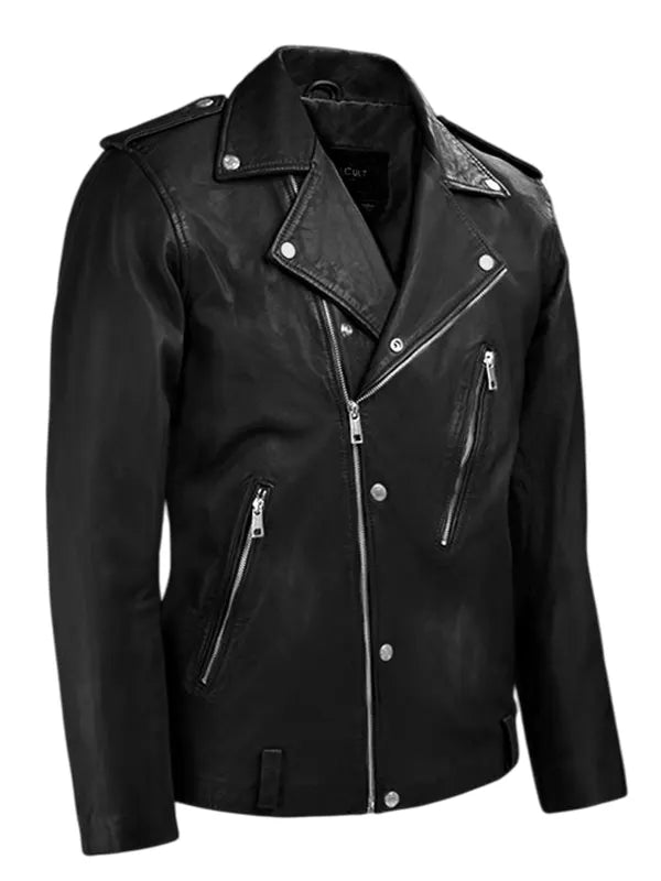 Beast Black Biker Leather Jacket
