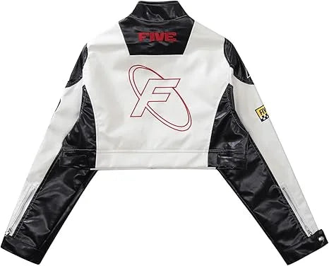 Biker Cropped Leather Jacket