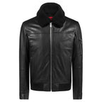 Bomber Fur Collar Real Leather Jacket