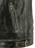 Charcoal Leather Jacket