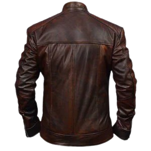 Vintage Leather Waxed Jacket for Men