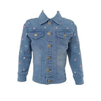 Girls Denim Motorcycle Jacket