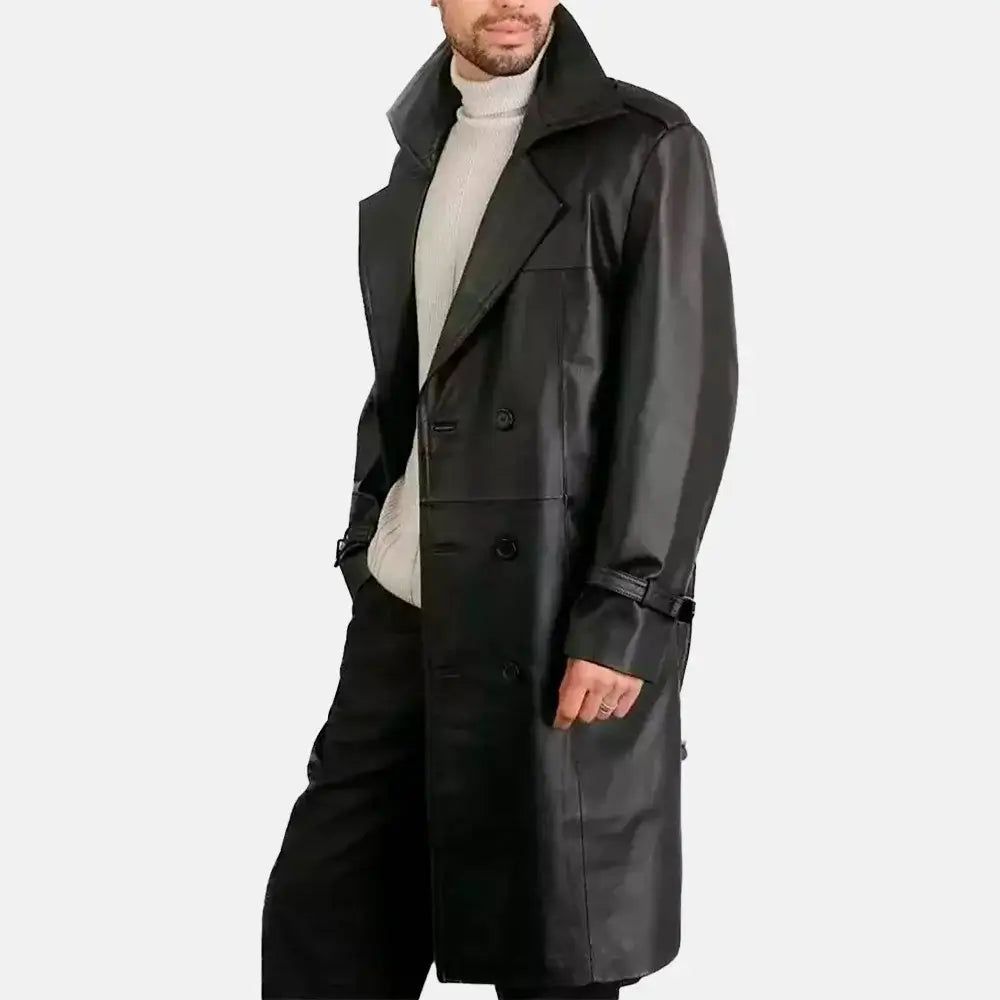 Double Breasted Mens Duster Coat
