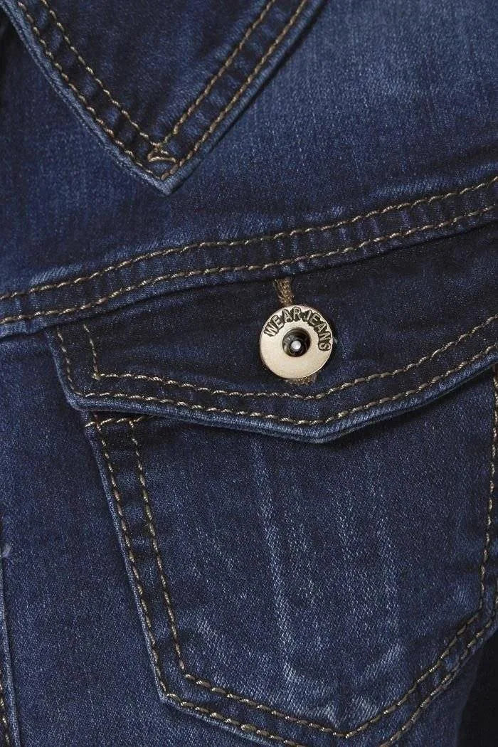 Denim Fitted Jacket Womens