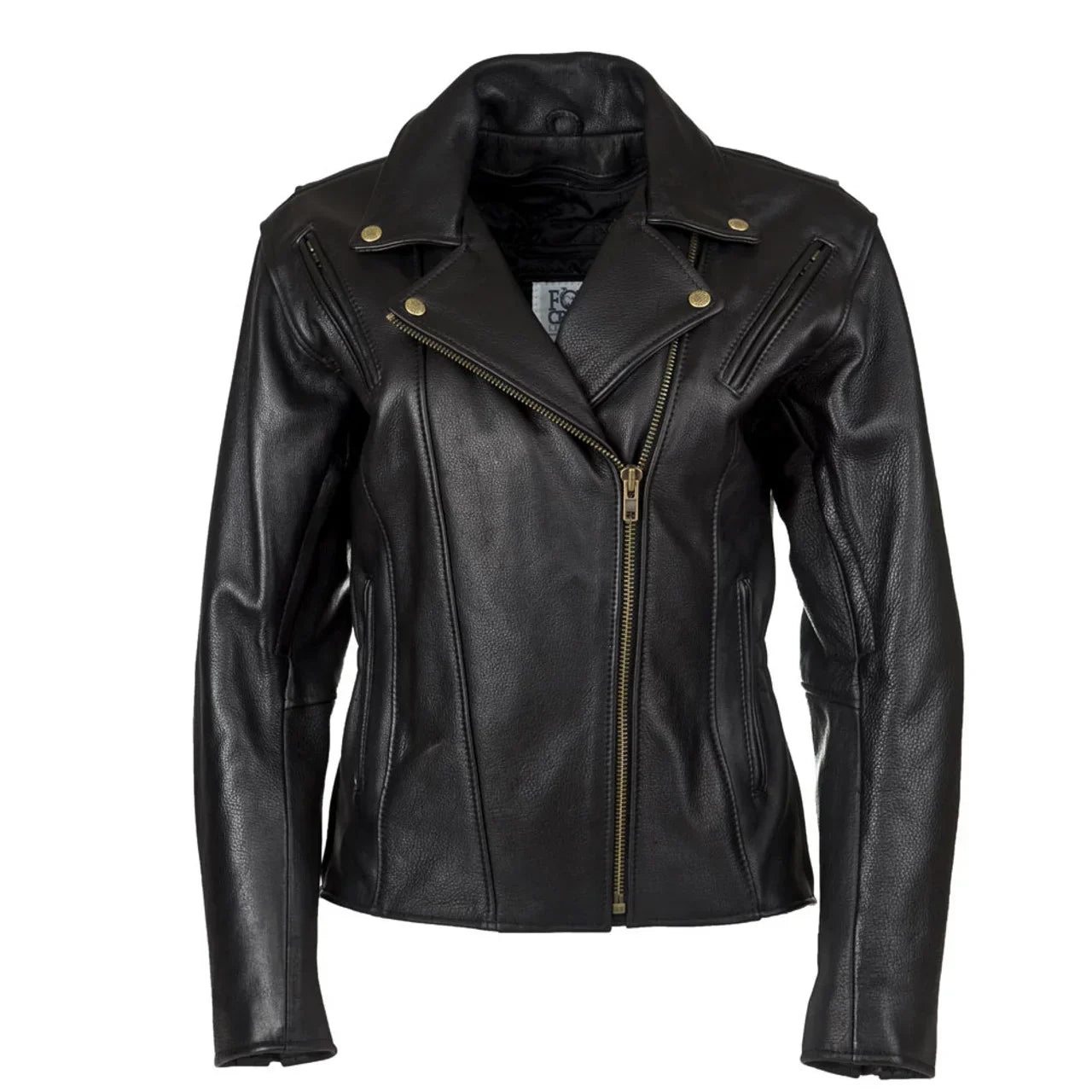 Womens Fitted Classic Motorcycle Jacket