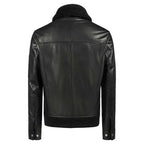 Bomber Fur Collar Real Leather Jacket