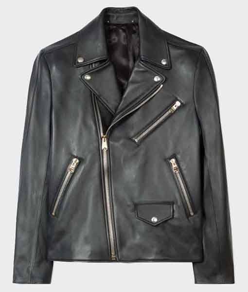 Men’s Knapp Leather Biker Jacket
