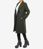 Womens Olive Green Wool Coat