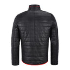 Mens Black Puffer Leather Jacket