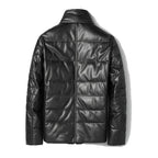 Leather Puffer Jacket for men