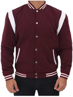 White and Maroon Letterman Jacket