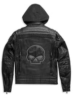 Motorcycle Black Cafe Racer Leather Jacket