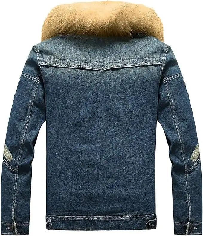 Denim Jacket Sheepskin Collar
