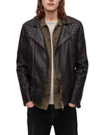 Mens Leather Biker Jacket