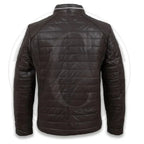 Mens Puffer Leather Jacket