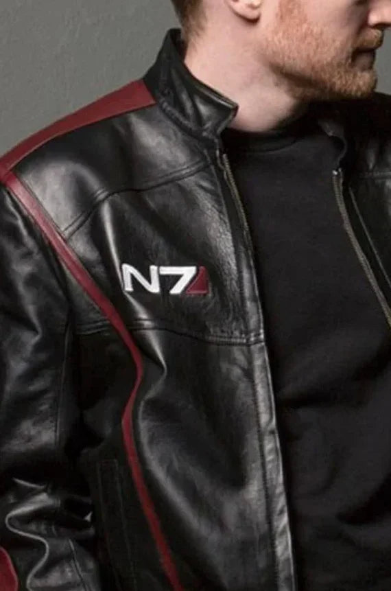 Mass Effect N7 Black Leather Jacket