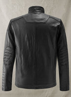 Cafe Racer Leather Jacket Black