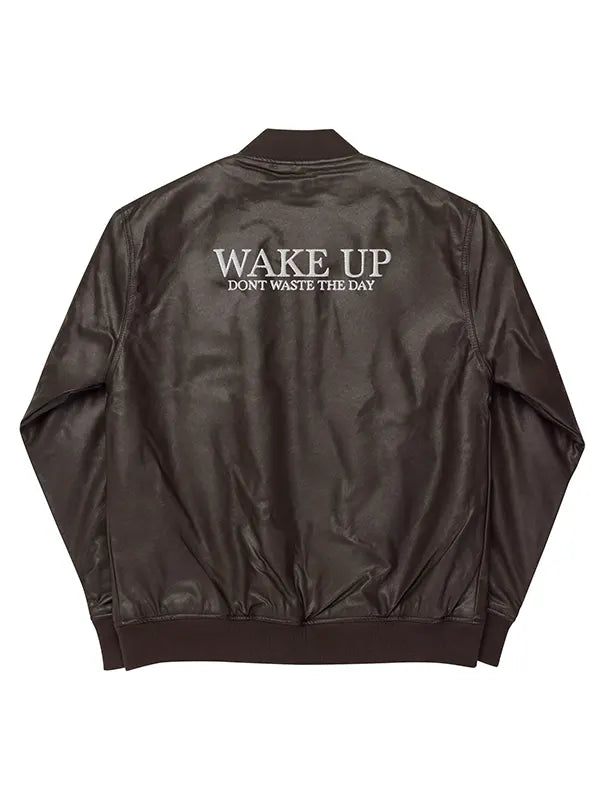 WAKE UP Bomber Leather Jacket