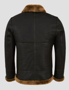 Premium Brown B3 Sheepskin Bomber for Men