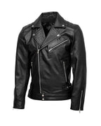 Quilted Biker Leather Jacket