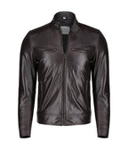 Men’s Stylish Coffee Brown Leather Jacket