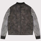 Distressed Varsity Leather Baseball Jacket – Vintage Athletic Edge