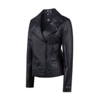 Womens Sheep Leather Biker Jacket