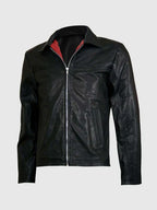 Black Leather Racer Jacket