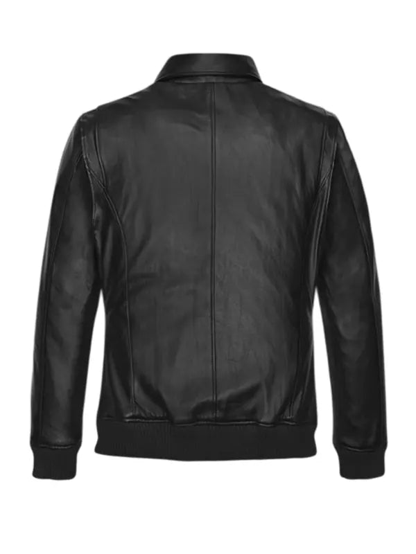 Classic Black Leather Jacket Men