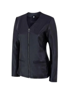 Womens Slim Leather Biker Jacket