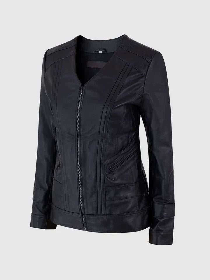 Womens Sheep Leather Slim Jacket