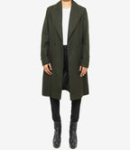 Womens Olive Green Wool Coat