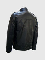 Menswear Black Motorcycle Leather Jacket