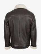 Blen Aviator Jacket with Cross-Zip in Shearling Leather