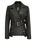 Womens Victoria Black Leather Jacket