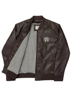 WAKE UP Bomber Leather Jacket