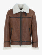 Mens Antique Shearling Aviator Jacket