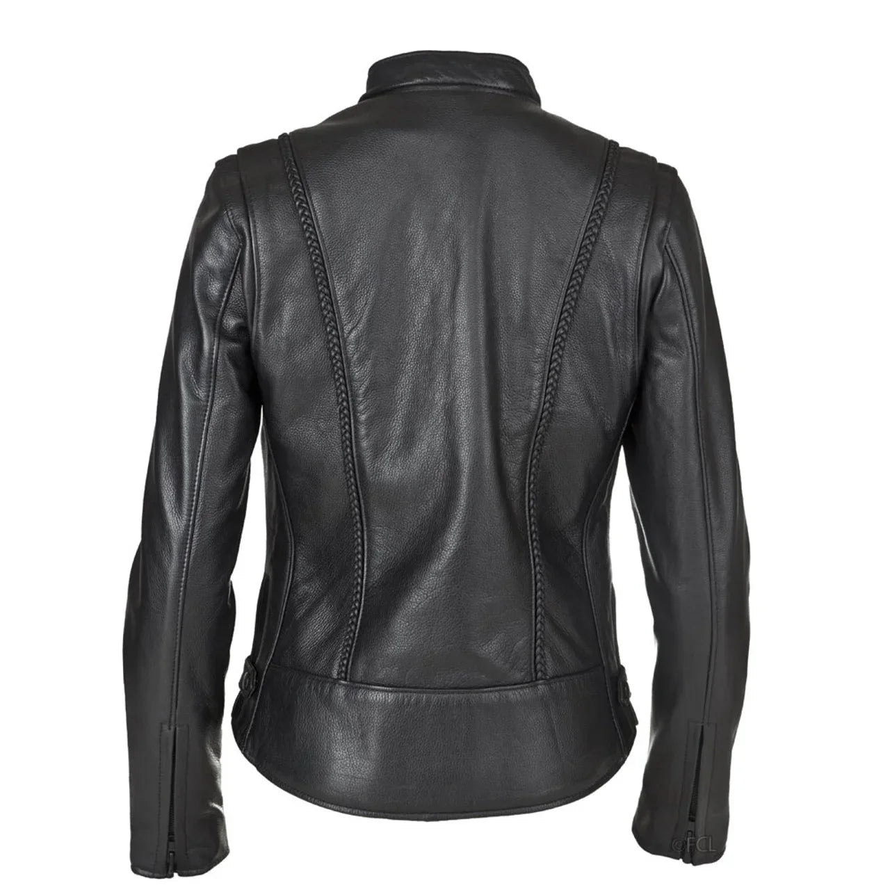 Womens Braided Leather Jacket