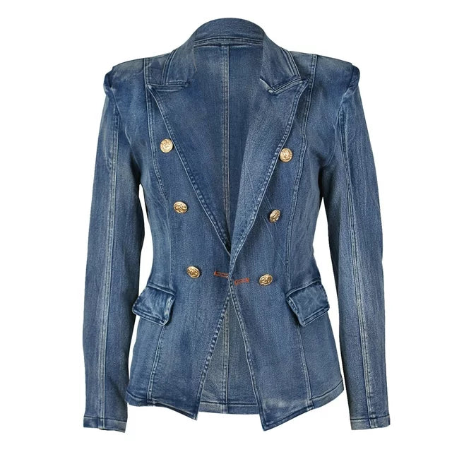 Denim Blazer Jacket Womens