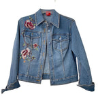 Embroidered Denim Jacket Womens