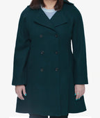 Ana Womens Forest Green Wool Coat