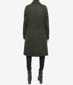 Womens Olive Green Wool Coat