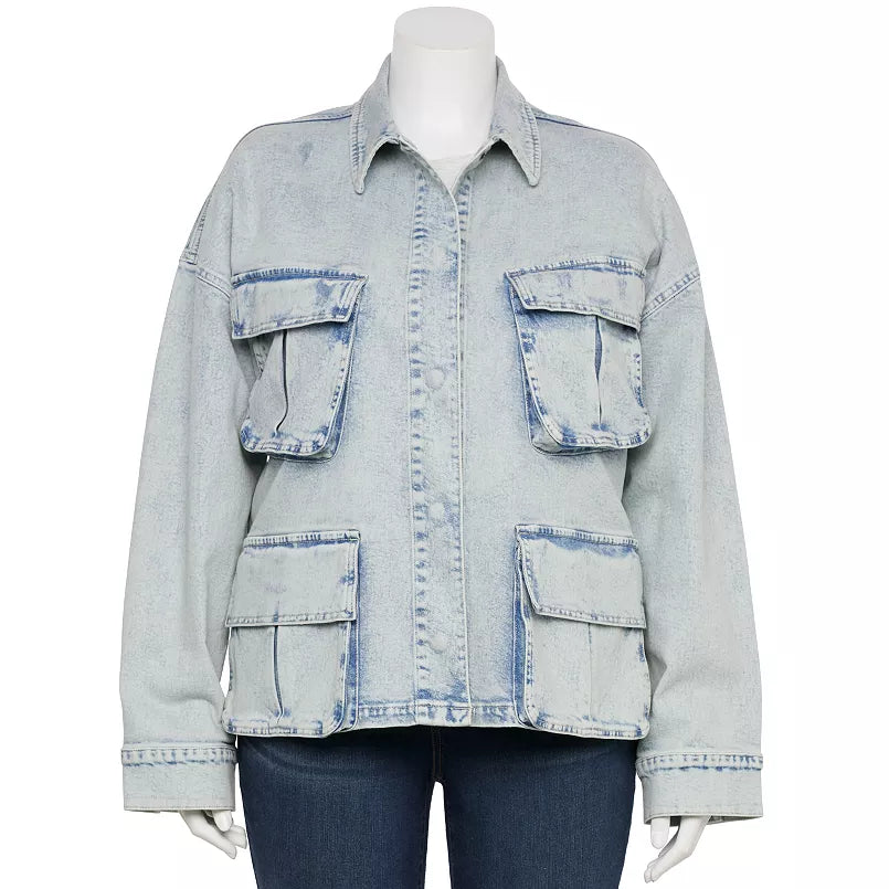 Plus Size Denim Jacket Womens